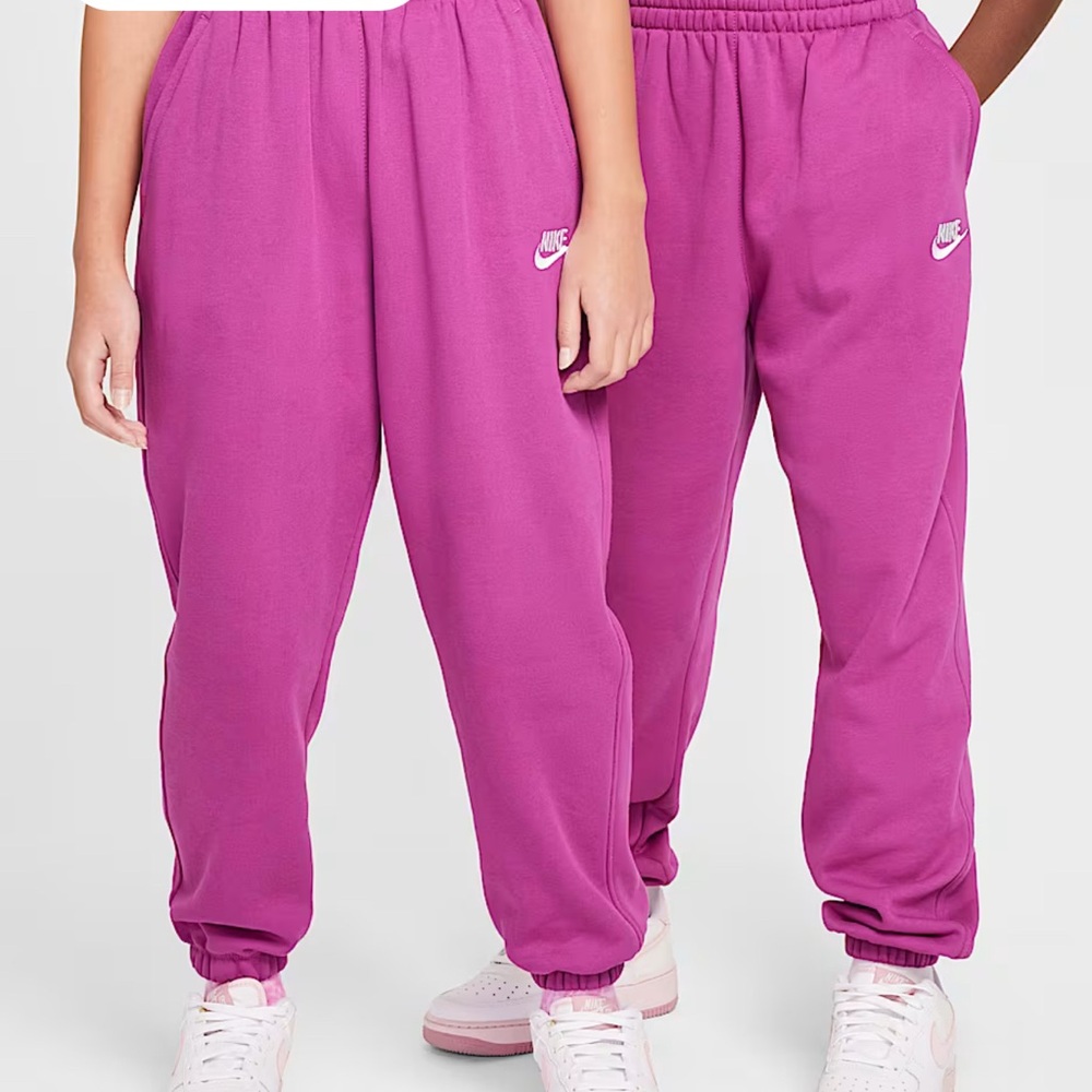 Nike Pink Sweatpants Elastic Waistband Fleece